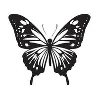 Flying Butterfly Vector Silhouette