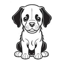 esta es un perro vector clipart, perro logo concepto vector línea arte,