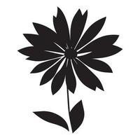 Flower Design Vector Illustration black color