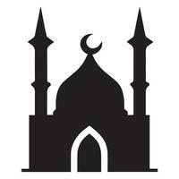 Mosque Vector Icon single, Masjid Vector Icon Illustration