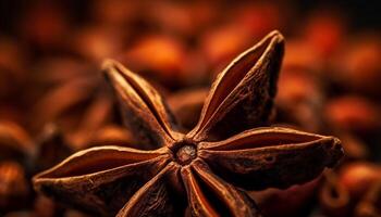 Scented star anise, a healthy cooking ingredient generated by AI photo