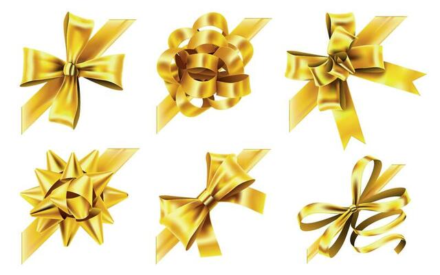 Gold Bow Vector Art, Icons, and Graphics for Free Download