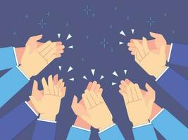 Applause hands. Hand claps, applauding congratulations and success clapping vector illustration