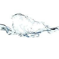 wavy splash clip art isolated on blue background. twisted liquid shape, water splash photo