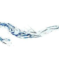 wavy splash clip art isolated on blue background. twisted liquid shape, water splash photo