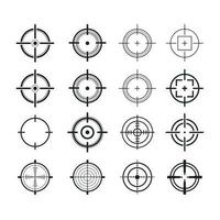 pistola disparar objetivo icono vector