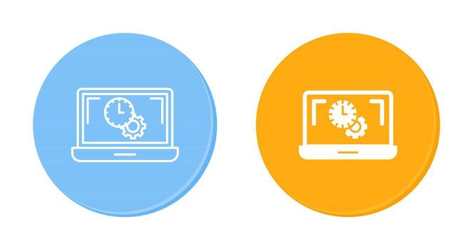 Flex Time Vector Icon