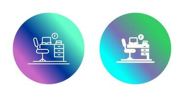 Office Desk Vector Icon