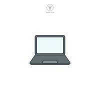 Laptop or Desktop icon. A modern and versatile vector illustration of a laptop or desktop computer, representing technology, work, and productivity.