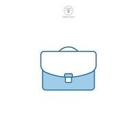 Briefcase icon. A professional and sleek vector illustration of a briefcase, representing business, professionalism, and organization.