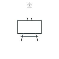 Presentation Board icon. A visually engaging vector illustration of a presentation board, representing visual aids, information sharing, and public speaking.