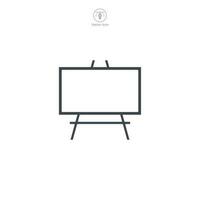 Presentation Board icon. A visually engaging vector illustration of a presentation board, representing visual aids, information sharing, and public speaking.