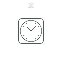 Clock or Timer icon. A sleek and precise vector illustration of a clock or timer, representing time management, deadlines, and efficiency.