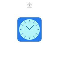 Clock or Timer icon. A sleek and precise vector illustration of a clock or timer, representing time management, deadlines, and efficiency.