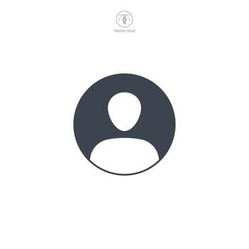 Person or User icon. A minimalistic and user-friendly vector illustration of a person or user, representing individuals, profiles, and personal information.