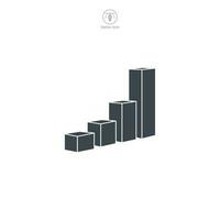 Bar Graph icon. A clean and informative vector illustration of a bar graph, illustrating data in a visually appealing and easy-to-understand format.