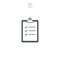 Checklist icon. A simple and organized vector illustration of a checklist, symbolizing tasks, to-do lists, and completion.