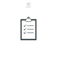 Checklist icon. A simple and organized vector illustration of a checklist, symbolizing tasks, to-do lists, and completion.