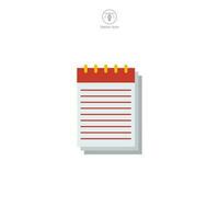 Notepad icon, A clean and practical vector illustration of a notepad, representing note-taking, ideas, and reminders.