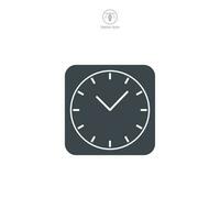 reloj o Temporizador icono. un pulcro y preciso vector ilustración de un reloj o Temporizador, representando hora gestión, plazos, y eficiencia.