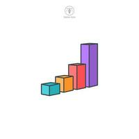 Bar Graph icon. A clean and informative vector illustration of a bar graph, illustrating data in a visually appealing and easy-to-understand format.