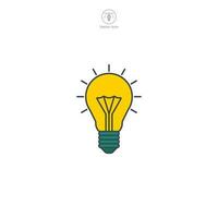 Light Bulb icon. A creative and innovative vector illustration of a light bulb, representing ideas, inspiration, and bright solutions.