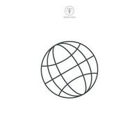 Globe icon. A visually appealing and interconnected vector illustration of a globe, symbolizing global presence, international reach, and connectivity.