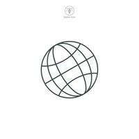 Globe icon. A visually appealing and interconnected vector illustration of a globe, symbolizing global presence, international reach, and connectivity.