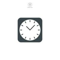 Clock or Timer icon. A sleek and precise vector illustration of a clock or timer, representing time management, deadlines, and efficiency.