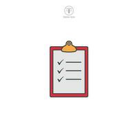 Checklist icon. A simple and organized vector illustration of a checklist, symbolizing tasks, to-do lists, and completion.