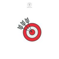 Target or Bullseye icon. A focused and impactful vector illustration of a target or bullseye, representing goals, objectives, and precision.