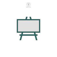 Presentation Board icon. A visually engaging vector illustration of a presentation board, representing visual aids, information sharing, and public speaking.
