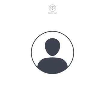 Person or User icon. A minimalistic and user-friendly vector illustration of a person or user, representing individuals, profiles, and personal information.