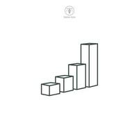 Bar Graph icon. A clean and informative vector illustration of a bar graph, illustrating data in a visually appealing and easy-to-understand format.