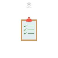 Checklist icon. A simple and organized vector illustration of a checklist, symbolizing tasks, to-do lists, and completion.