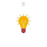 Light Bulb icon. A creative and innovative vector illustration of a light bulb, representing ideas, inspiration, and bright solutions.