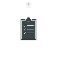 Checklist icon. A simple and organized vector illustration of a checklist, symbolizing tasks, to-do lists, and completion.