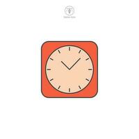 Clock or Timer icon. A sleek and precise vector illustration of a clock or timer, representing time management, deadlines, and efficiency.