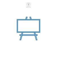 Presentation Board icon. A visually engaging vector illustration of a presentation board, representing visual aids, information sharing, and public speaking.