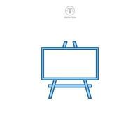 Presentation Board icon. A visually engaging vector illustration of a presentation board, representing visual aids, information sharing, and public speaking.