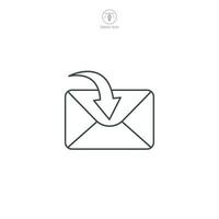 Email or Envelope icon. A straightforward and recognizable vector illustration of an email or envelope, representing correspondence, messages, and communication.