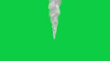 smoke flying up continuously animation on green screen background video