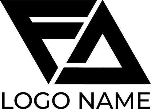 fa monograma inicial logo diseño vector