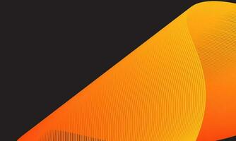 Smooth orange and yellow dynamic wavy curve lines. Modern trendy design element. Vector illustration