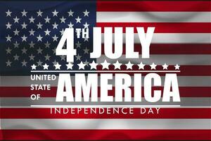 USA or United States of America independence day banner for 4th of July. Vector illustration