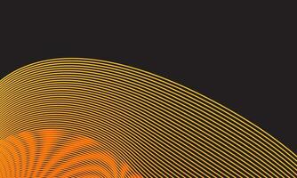 Smooth orange and yellow dynamic wavy curve lines. Modern trendy design element. Vector illustration