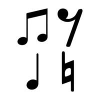 Tone music icon design. Note music icon in trendy flat style design. Vector illustration