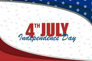 USA or United States of America independence day banner for 4th of July. Vector illustration