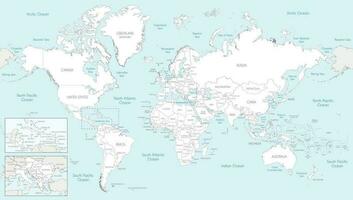 Highly detailed World Map vector illustration. Editable and clearly labeled layers.