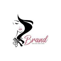 Free Vector Women Hair salon logo premium design